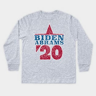 Joe Biden 2020 and Stacy Abrams on the One Ticket. Biden Abrams 2020 Kids Long Sleeve T-Shirt